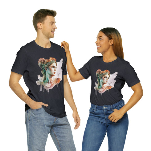 Greecian Goddess in Watercolor - Short Sleeve Tee
